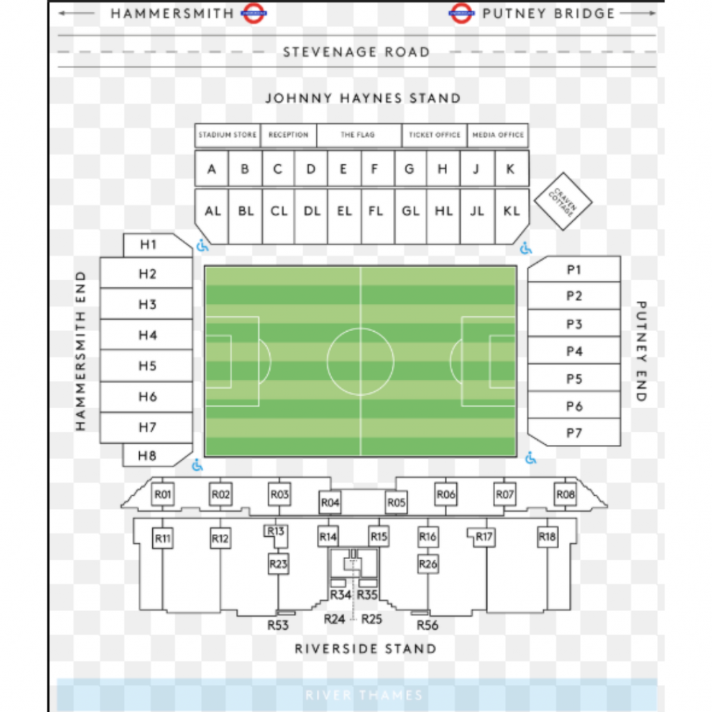 Craven Cottage Seating Plan