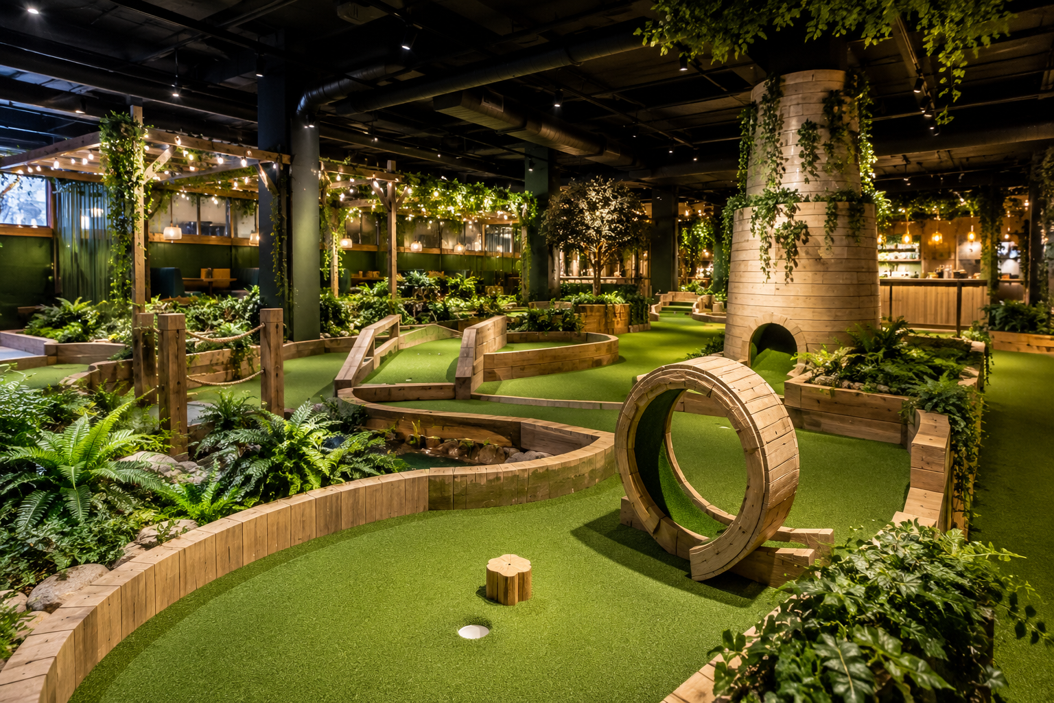 Crazy golf London indoor course