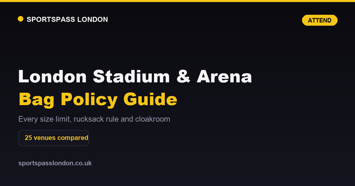 Bag Policy Guide for London Venues