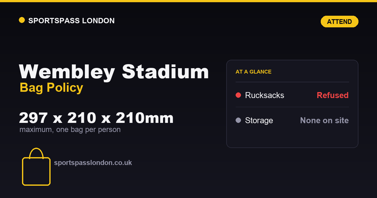 Will Your Bag Get Into Wembley Stadium?