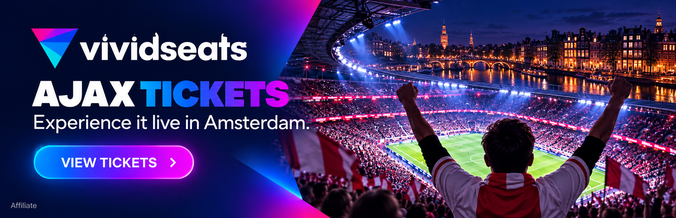 Find Ajax football tickets with Vivid Seats